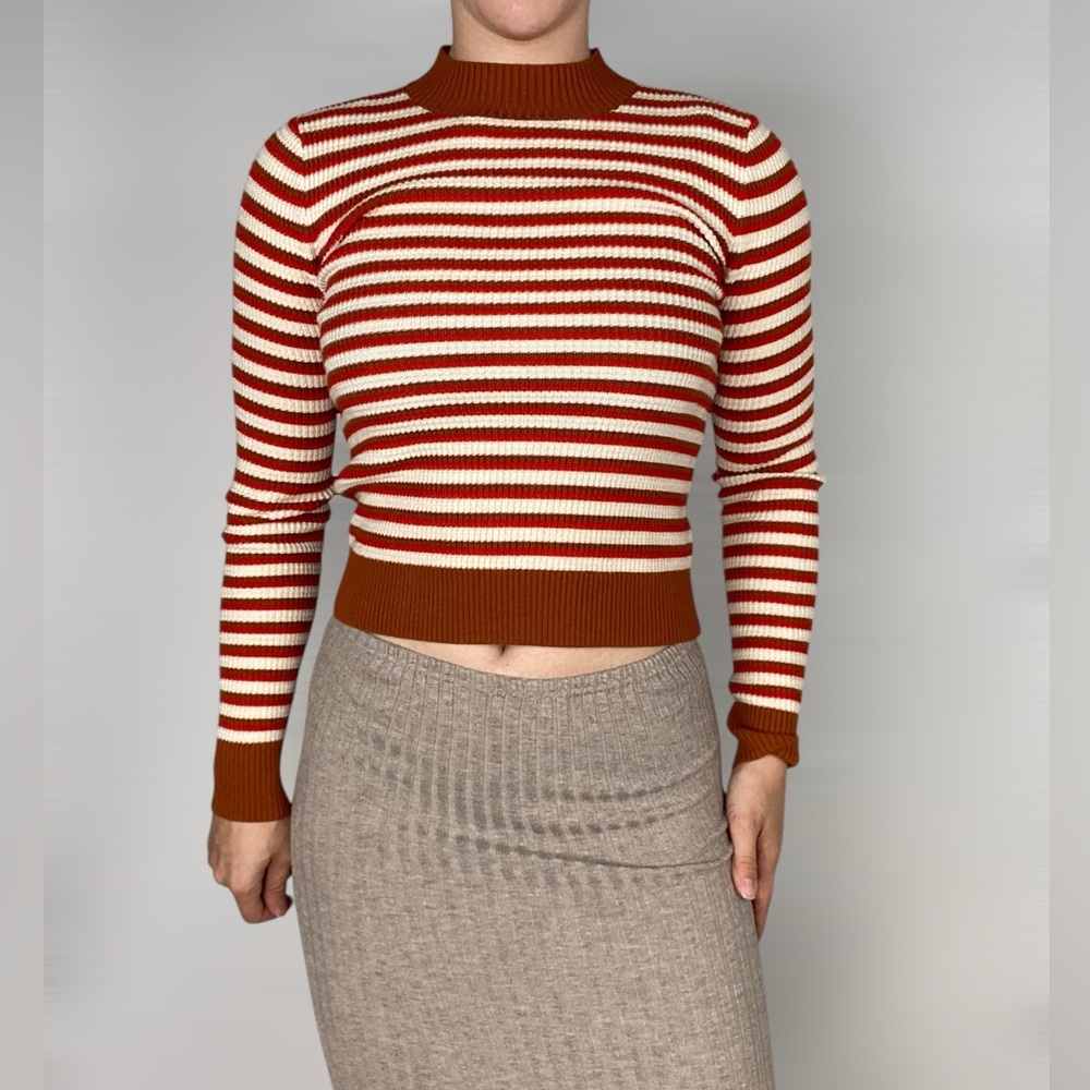 COMPTOIR DES‎ COTTONIERS Merino Wool Jumper Sweater Striped Knit Casual Long